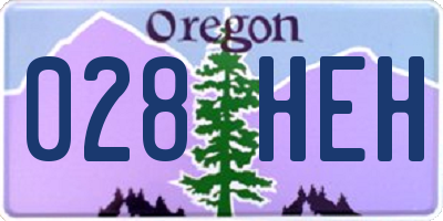 OR license plate 028HEH