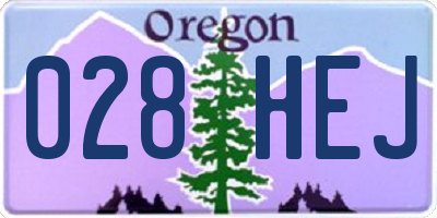 OR license plate 028HEJ