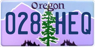 OR license plate 028HEQ