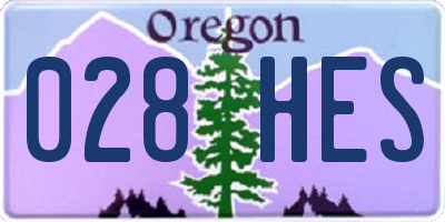 OR license plate 028HES
