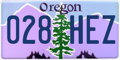 OR license plate 028HEZ