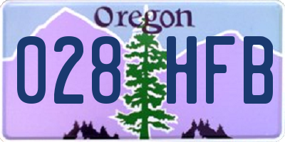 OR license plate 028HFB