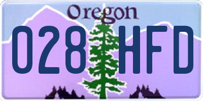 OR license plate 028HFD