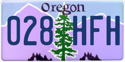 OR license plate 028HFH