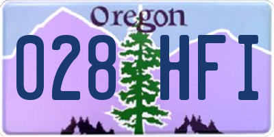 OR license plate 028HFI
