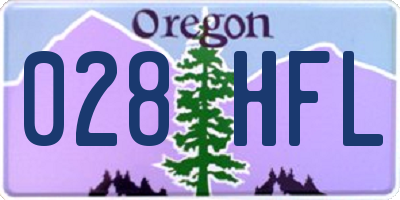 OR license plate 028HFL