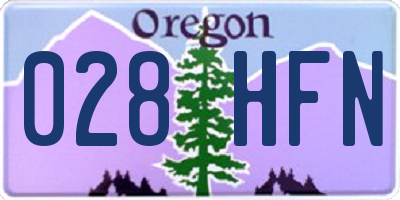 OR license plate 028HFN