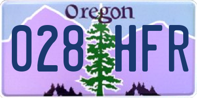 OR license plate 028HFR
