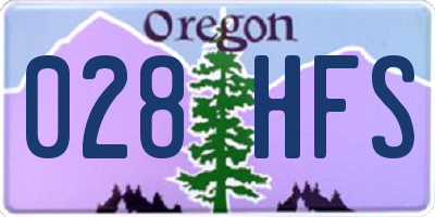 OR license plate 028HFS
