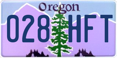 OR license plate 028HFT