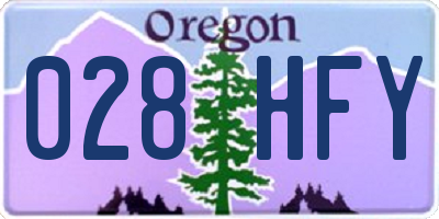 OR license plate 028HFY