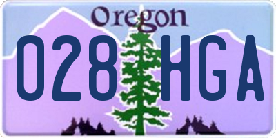 OR license plate 028HGA