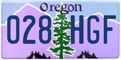 OR license plate 028HGF