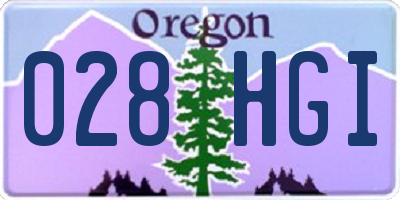 OR license plate 028HGI