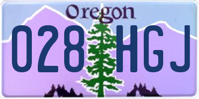 OR license plate 028HGJ