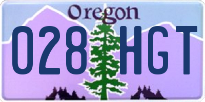 OR license plate 028HGT