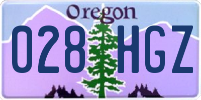 OR license plate 028HGZ