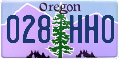 OR license plate 028HHO