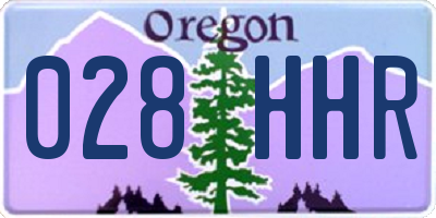 OR license plate 028HHR