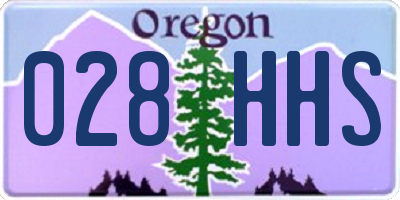 OR license plate 028HHS
