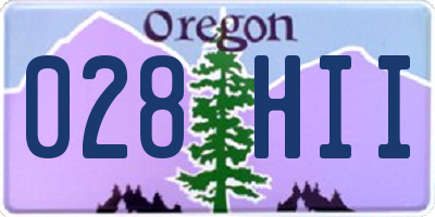 OR license plate 028HII
