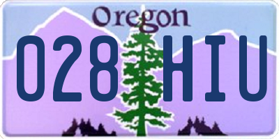 OR license plate 028HIU