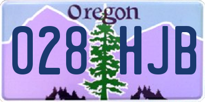 OR license plate 028HJB