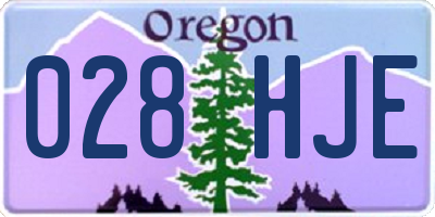 OR license plate 028HJE