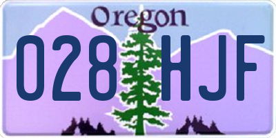 OR license plate 028HJF