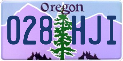 OR license plate 028HJI