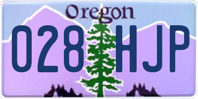 OR license plate 028HJP