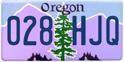 OR license plate 028HJQ