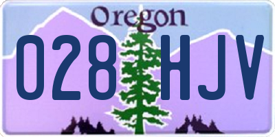 OR license plate 028HJV