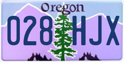 OR license plate 028HJX