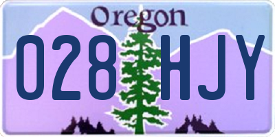 OR license plate 028HJY