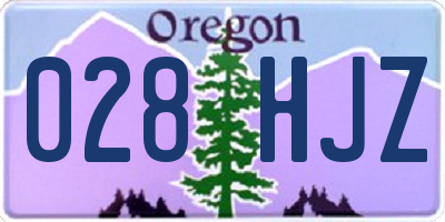 OR license plate 028HJZ