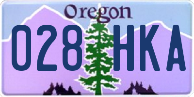 OR license plate 028HKA