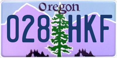OR license plate 028HKF