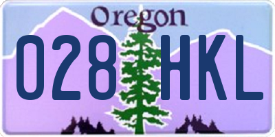 OR license plate 028HKL