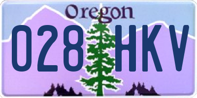 OR license plate 028HKV
