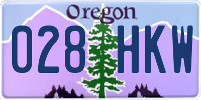 OR license plate 028HKW