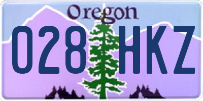 OR license plate 028HKZ