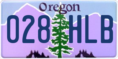 OR license plate 028HLB