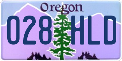 OR license plate 028HLD