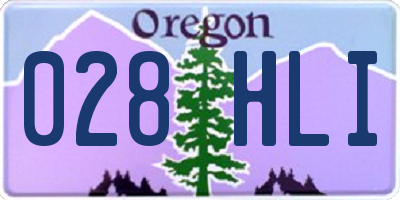 OR license plate 028HLI