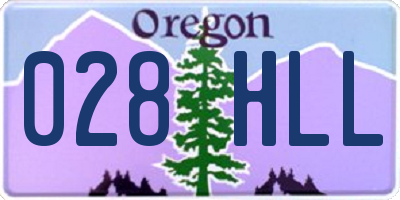 OR license plate 028HLL