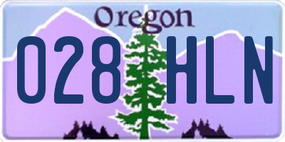 OR license plate 028HLN