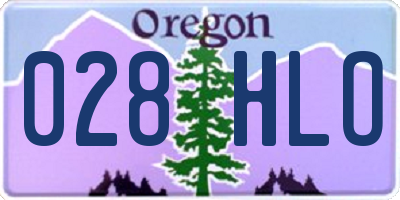 OR license plate 028HLO