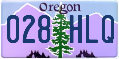 OR license plate 028HLQ