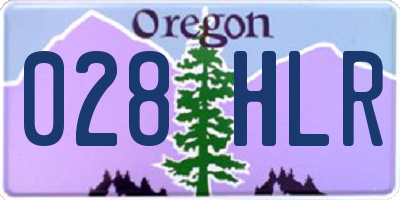 OR license plate 028HLR